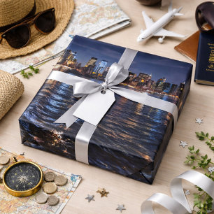 Sparkling Manhattan Lights Wrapping Paper