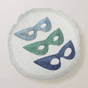 Sparkling Masks - Round Pillow