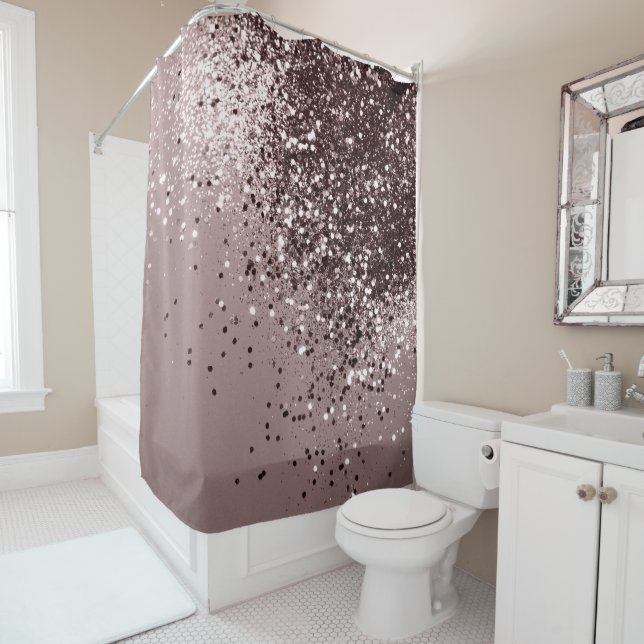 Sparkling Mauve Lady Glitter #1 #shiny Shower Curtain (In Situ)