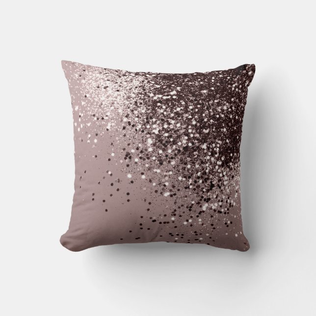 Sparkling Mauve Lady Glitter #1 #shiny Throw Pillow (Front)