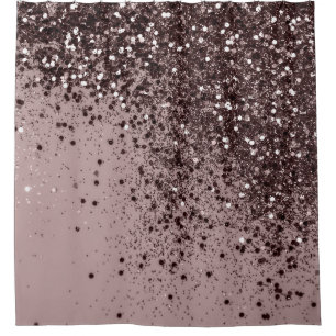 Sparkling Mauve Lady Glitter #4 (Faux Glitter) Shower Curtain