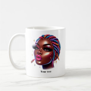 Sparkling Melanin Chic African American Urban Coffee Mug