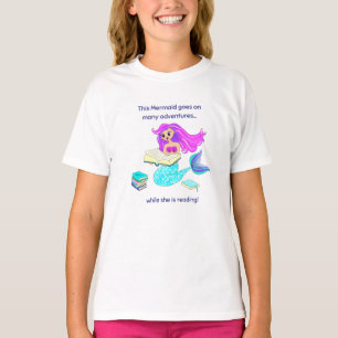Sparkling Mermaid Reading Goes On Many Adventures T-Shirt