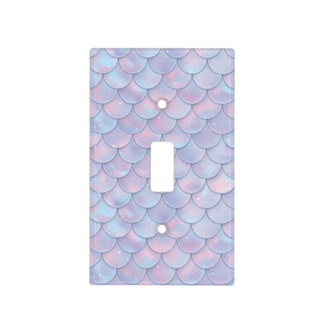 Sparkling Mermaid Scales Light Switch Cover (Front)