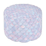 Sparkling Mermaid Scales Pouf at Zazzle