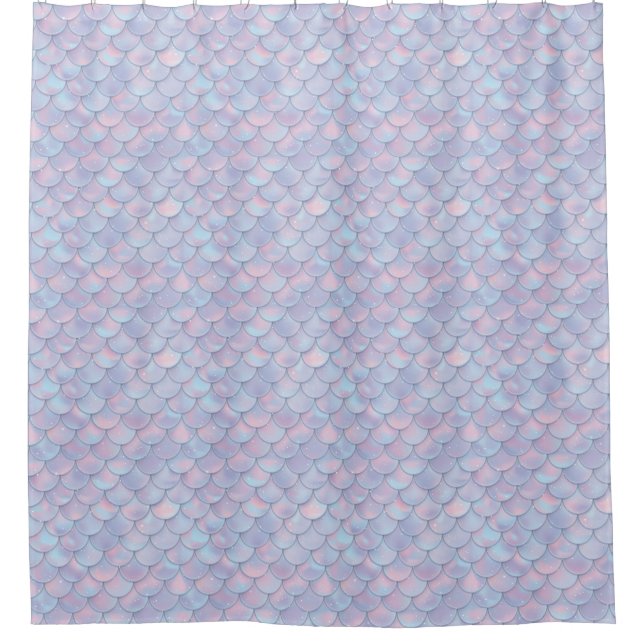 Sparkling Mermaid Scales Shower Curtain (Front)