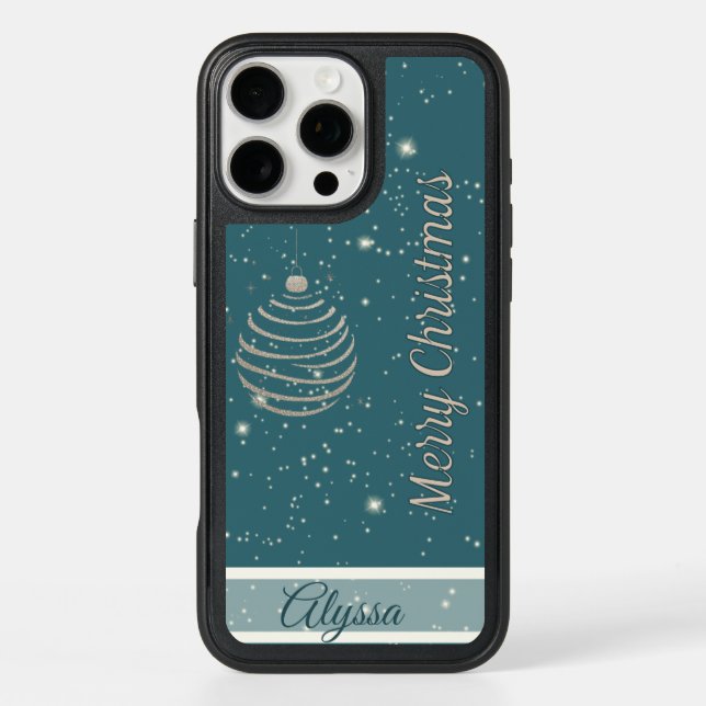 Sparkling Merry Christmas Ornament Otterbox iPhone Case (Back)