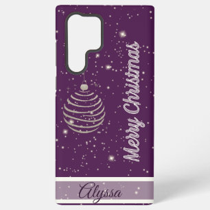 Sparkling Merry Christmas Ornament Samsung Galaxy S22 Ultra Case