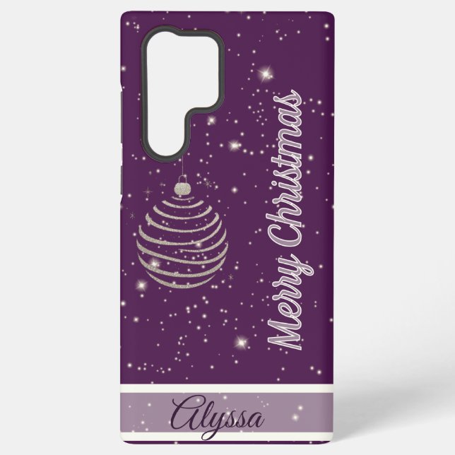 Sparkling Merry Christmas Ornament Samsung Galaxy Case (Back)