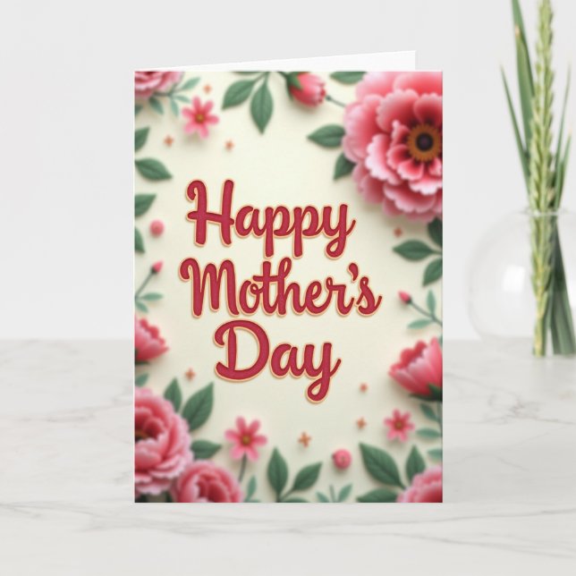 Sparkling Mothers Day Design Card (Front)