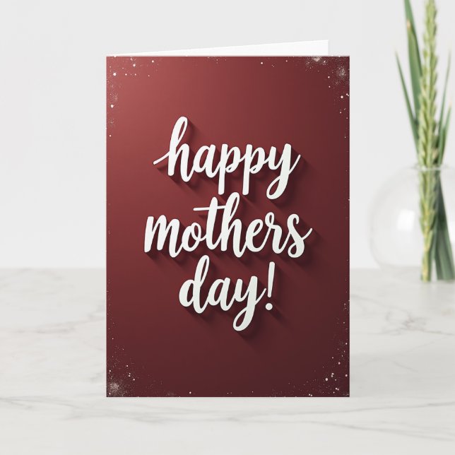 Sparkling Mothers Day Script Card (Front)