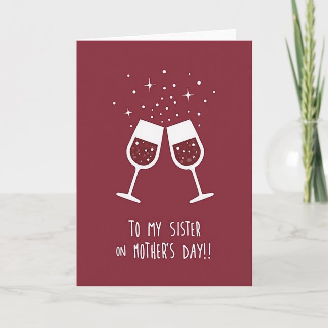 Sparkling Mothers Day Toast Card (Front)