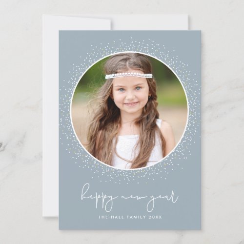 Sparkling New Year Holiday Photo Card