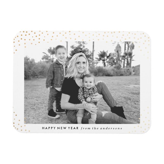 Sparkling New Year | Holiday Photo Magnet (Horizontal)