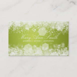 Sparkling Night Lime Green Professional Business Card