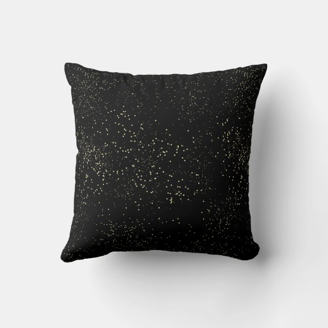 Sparkling Night Sky Throw Pillow (Back)