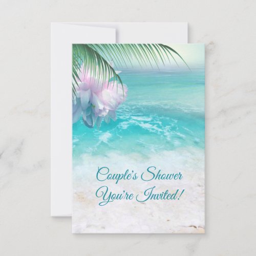 SPARKLING OCEAN WATERS Couples  Shower Invitation