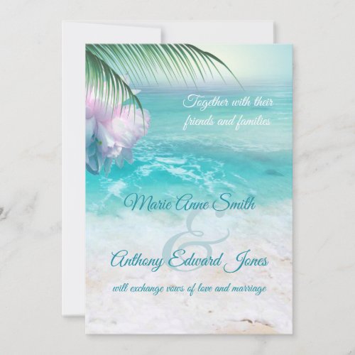 SPARKLING OCEAN WATERS Wedding Invitation