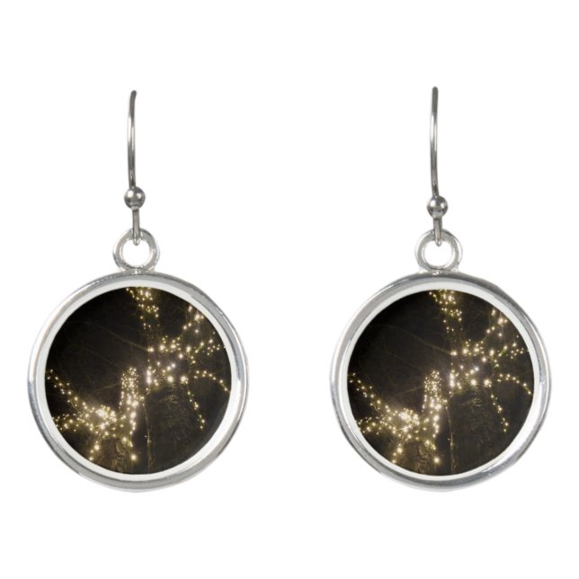 Sparkling Outdoor Tree Lights Earrings (Front)
