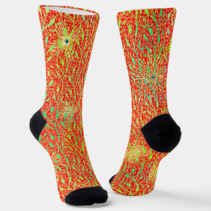 Sparkling Party Orange Firework Socks