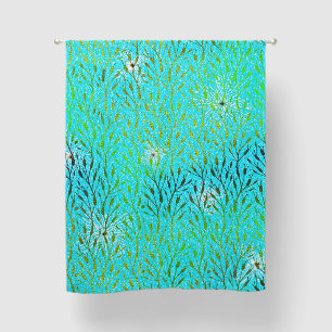 Sparkling Party Pattern with Fireworks in Aqua  Blackout Curtains