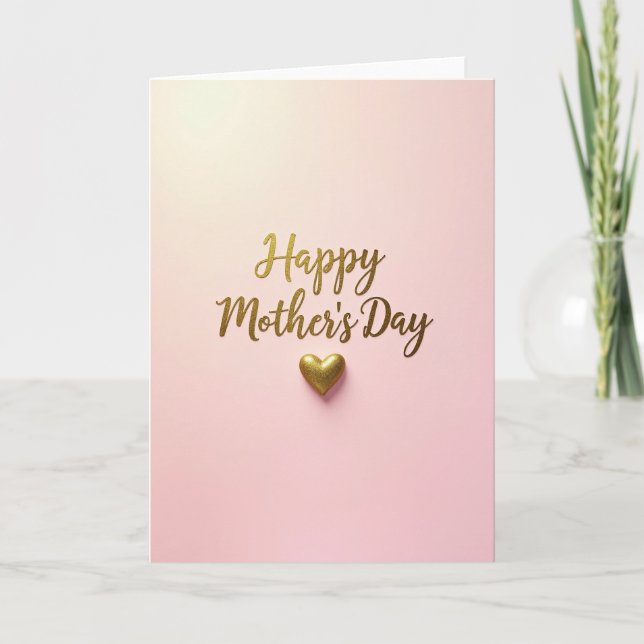 Sparkling Pastel Moms Day Card (Front)