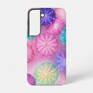 Sparkling Pastel Snowflake Samsung Galaxy S22 Case