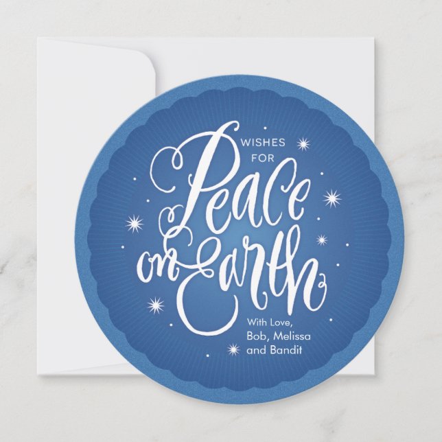 Sparkling Peace on Earth Holiday Card (Front)