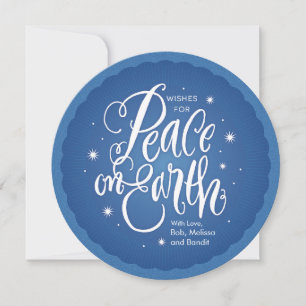 Sparkling Peace on Earth Holiday Card
