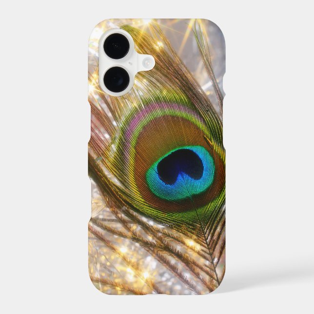 Sparkling Peacock Feather  Case-Mate iPhone Case (Back)
