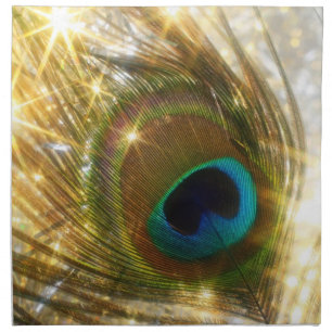 Sparkling Peacock Feather Napkins
