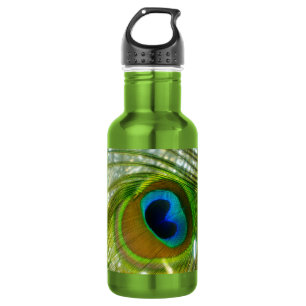 Sparkling Peacock Feather Water Bottle