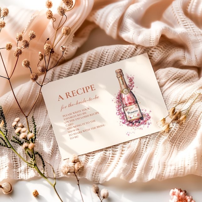 Sparkling Pearls and Prosecco Bridal Shower Enclosure Card (Creator Uploaded)