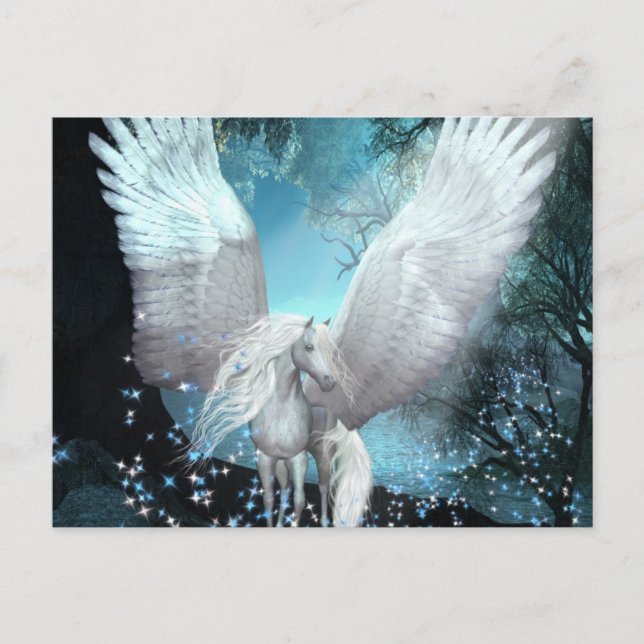 Sparkling Pegasus Postcard (Front)