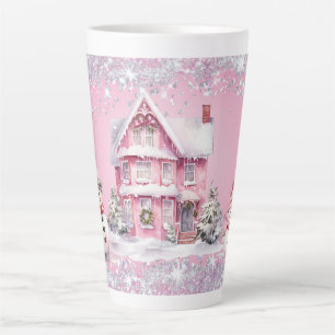 Sparkling Pink Christmas Latte Mug