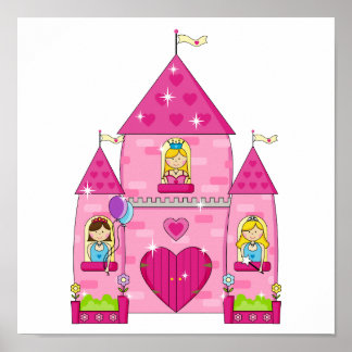 Sparkling Pink Enchanted Palace Poster