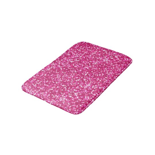 Sparkling Pink Glitter Bath Mat
