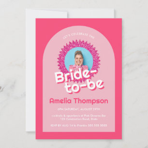 Sparkling Pink Glitter Bridal Shower Bachelorette Invitation