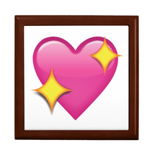 Sparkling Pink Heart - Emoji Gift Box (Front)