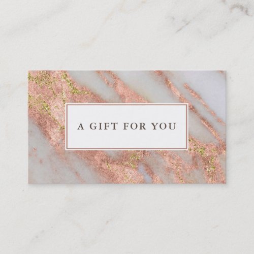 Sparkling Pink Marble Abstract Gift Certificate