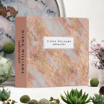 Sparkling Pink Marble Abstract Makeup Artist 3 Ring Binder<br><div class="desc">An elegantly feminine abstract marble pattern in pink and grayish-white with gold glitter sparkle highlights and chic text layout. This 3-ring binder is shown as a makeup artist binder but also works beautifully for many professions: stylish, manicurist, interior design, personal shopper, assistant, office manager, sales, accountant, legal, fashion industry, and...</div>