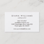 Sparkling Pink Marble Abstract Makeup Artist Business Card (Back)