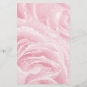 Sparkling Pink Rose Stationery