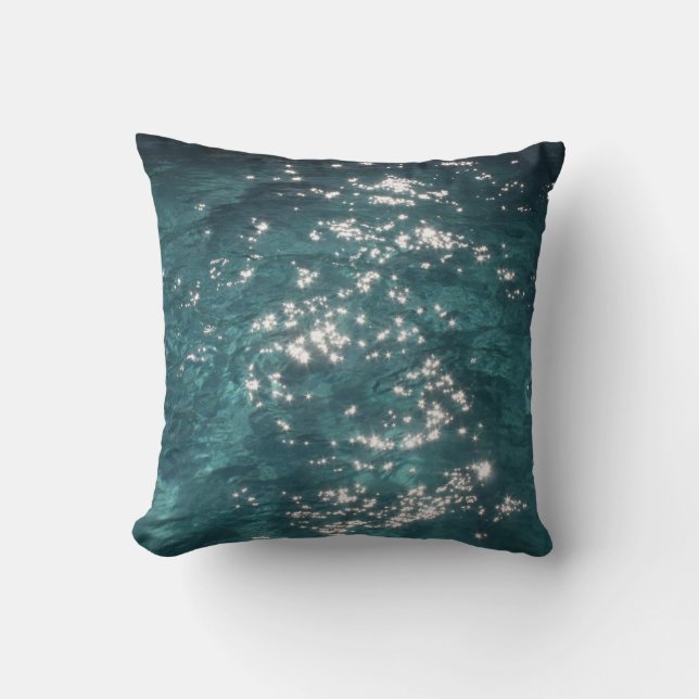 Sparkling Pool Water Background Throw Pillow (Front)