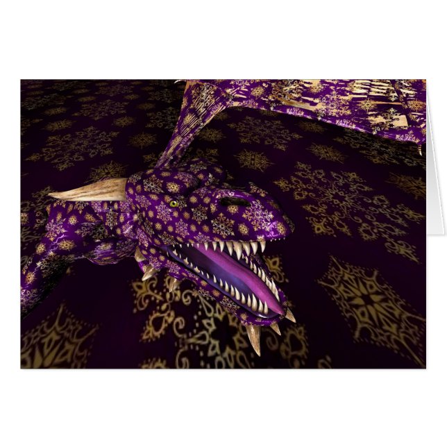 Sparkling Purple Dragon Cards (Front Horizontal)