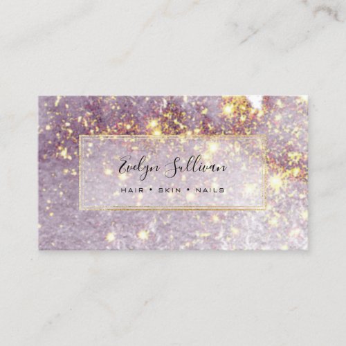 Sparkling Purple Watercolor Business Card