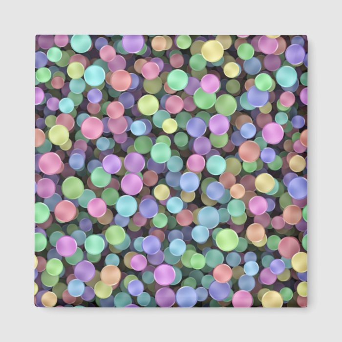 Sparkling Rainbow Polka Dots Fridge Magnet