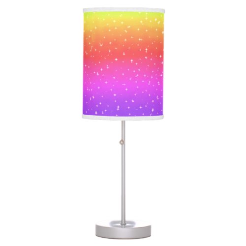Sparkling rainbow table lamp