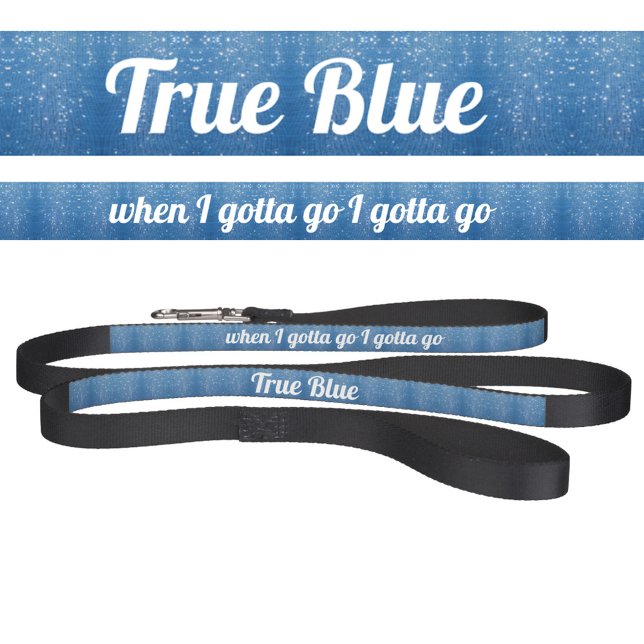 Sparkling Raindrops on Blue Humorous Wet Look Pet Leash (Creator Uploaded)