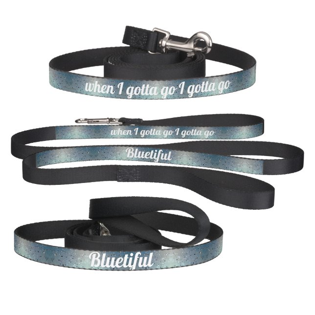 Sparkling Raindrops Wet Look Blue Customizable Pet Leash (Creator Uploaded)